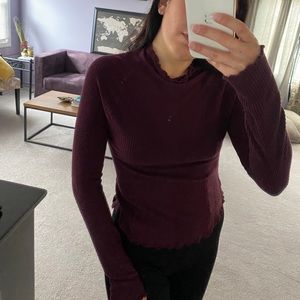 Free people purple turtleneck sweater